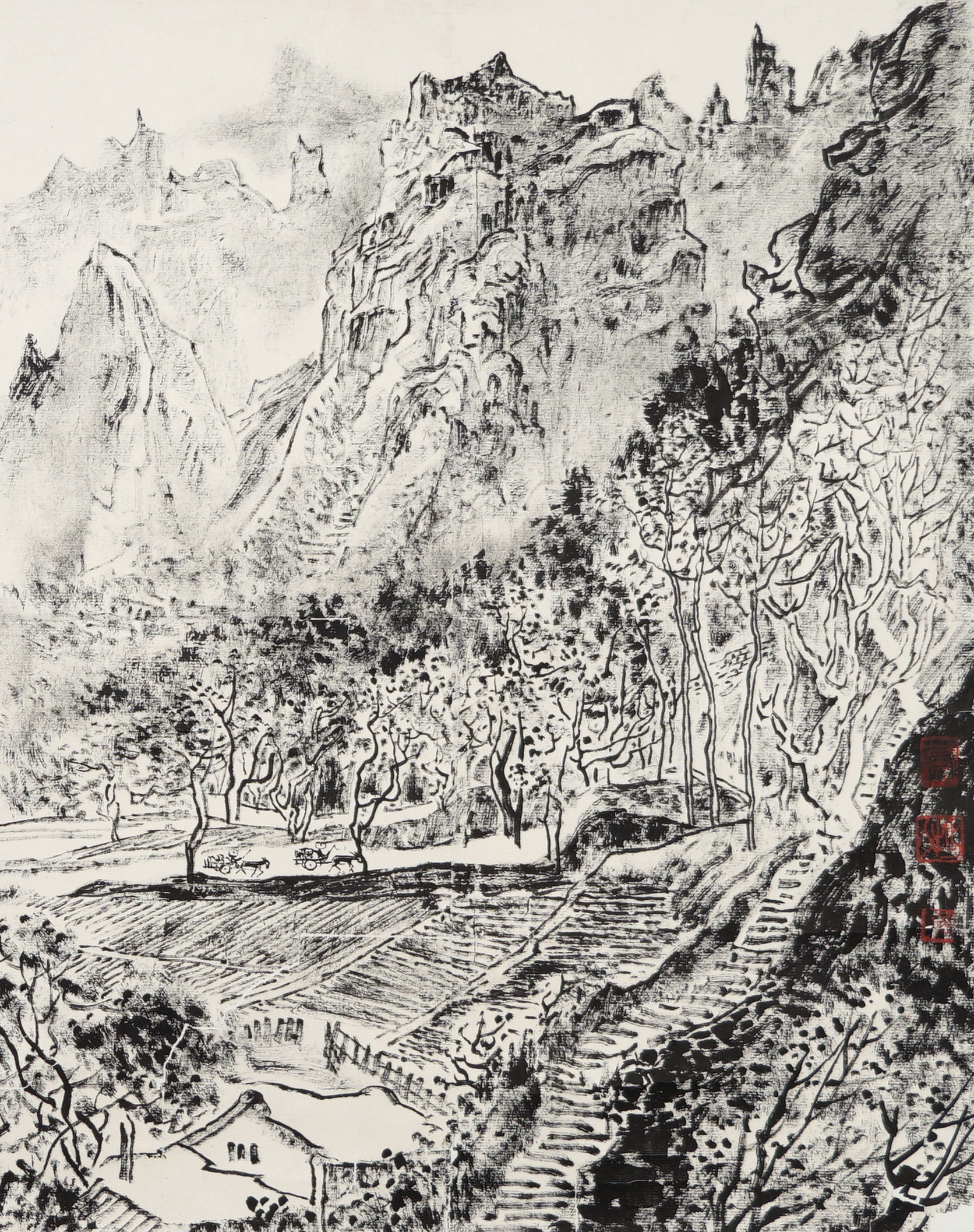 俯瞰山河 1975 42×52.JPG undefined