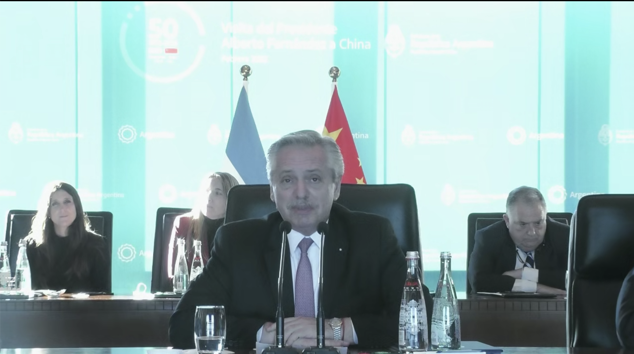 20220204-阿根廷总统阿尔韦托·费尔南德斯华体会娱乐平台名誉教授聘任仪式-刘书田-费尔南德斯总统发表演讲png