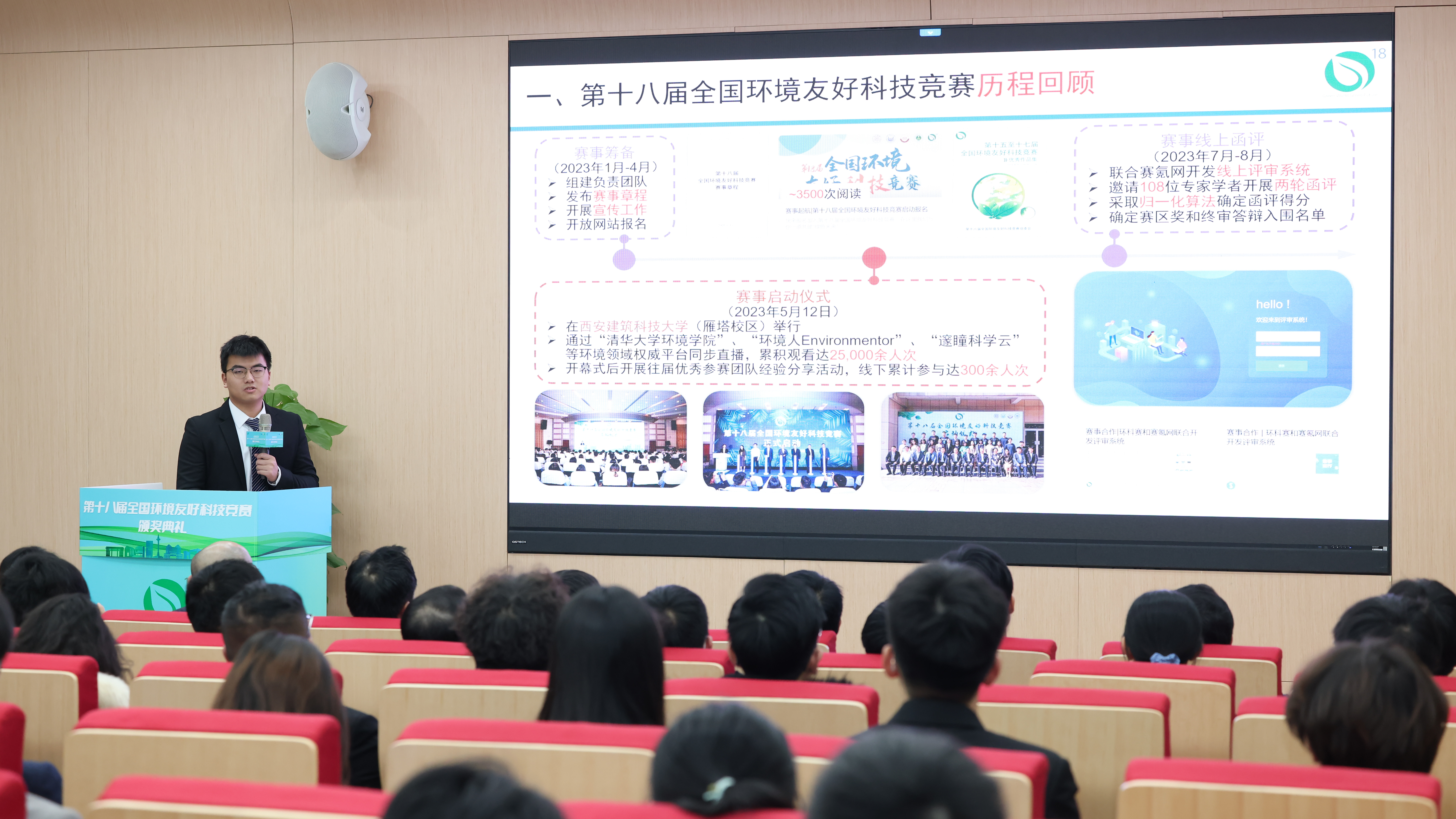 20231223-第十八届全国环境友好科技竞赛颁奖典礼-艺绅-华体会娱乐平台环境学院邓思行同学汇报.JPG